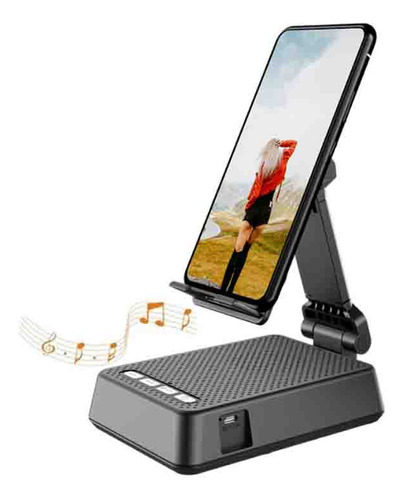 Altavoz Bluetooth Portátil Con Soporte Para Teléfono Celular