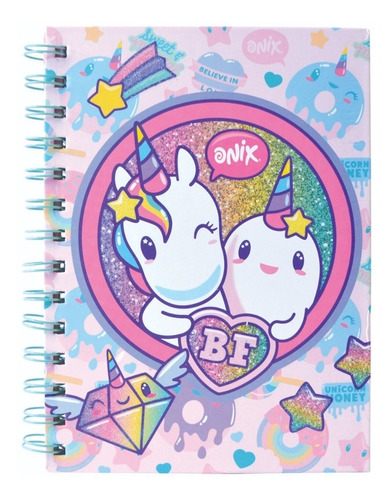 Libreta De Notas  Kawaii Onix Doble Espiral Metalico Danpex