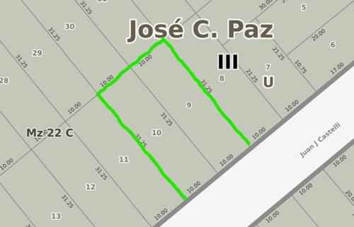 Venta Lote De 600m2 Con Casa 3 Amb -  José C. Paz