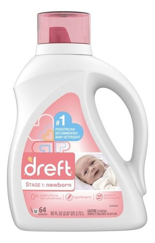 Dreft Detergente Para Bebé Etapa 1 2.72ml 64 Cargas