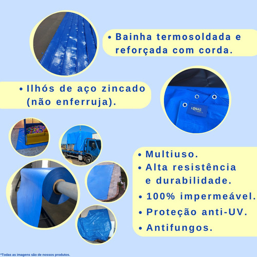 Lona 16x17 450 Micras Reforçada Multiuso Impermeável Uv
