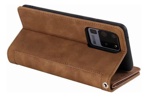 Funda De Teléfono De Piel Multifunción Con Cierre De Tarjetas Para Samsung Galaxy S24 23 S22 S21 Ultra Plus A14 Funda Nine Card S23ult