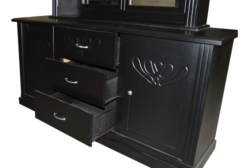 Cama Recamara Modular King Size Chocolate Sin Base Ni Colcho