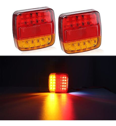 Auovo Pcs Led Trailer Lights 5 Brake Turn Signal Lamp Rv