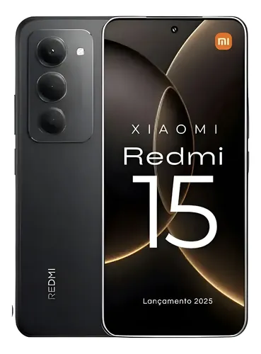 Fone + Xiaomi Redmi 15 256gb 8gb Ram Global 2025+brinde Pret Preto