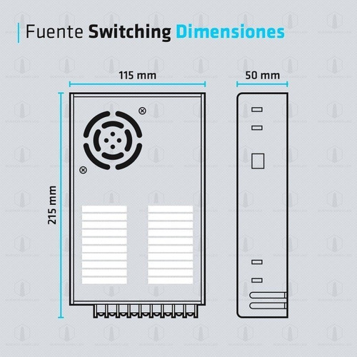 Imagen 4 de 10 de Fuente 12v 29a Metalica Regulada Switching Tira Led Cctv