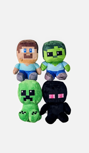 Colección X 4 Peluche Minecraft  23cms