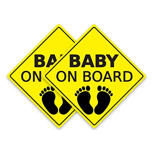 2 Letreros Reflectantes De Bebé A Bordo Para Automóvil, Calc
