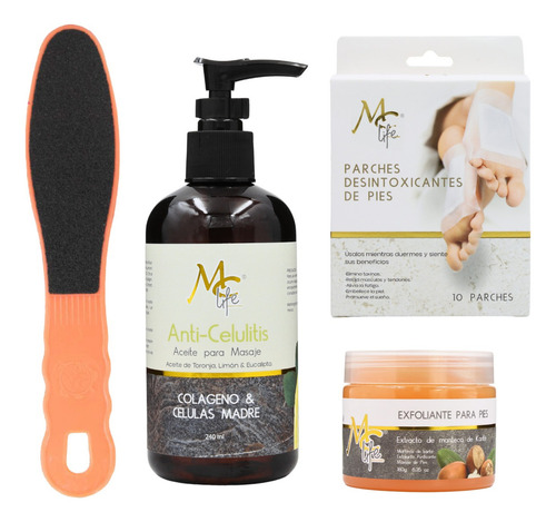 Kit Mc Life Cuidado De Pies + Aceite Masaje Anticelulitis