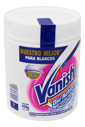 Quitamanchas Vanish Polvo Oxi Action Crystal White 450 G