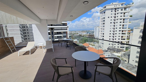 Apartamento Listo A Estrenar En Piantini, Santo Domingo, 1 Habitación, Torre De Lujo Con Área Social