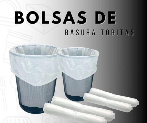 Bolsas Tobitas De 30 Litros Para Papelera 100 Unidades