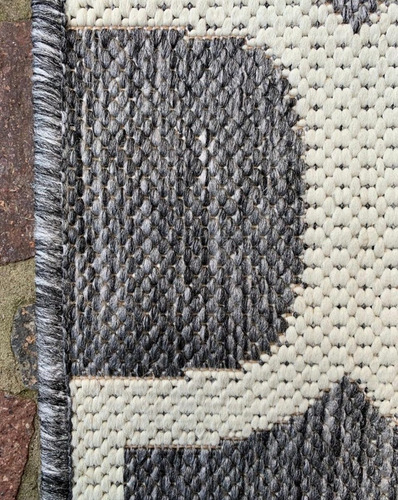 Imagen 3 de 6 de Alfombra Gris Nordica Rustica Tipo Yute Onda 100x150 Kreatex