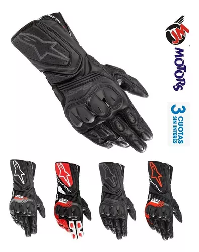 Guantes Para Moto Alpinestars Sp-5 Negro/ Rojo De Piel