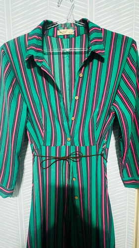 Kimono Camisa Vestido Largo Verde