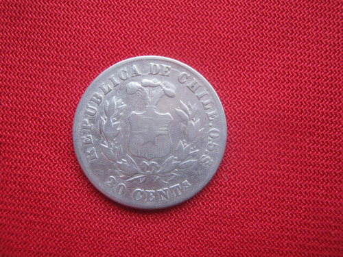 Chile 20 Centavos 1879 Plata 