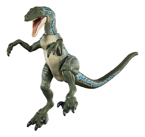 Mattel Jurassic World Hammond Collection Velociraptor Blue