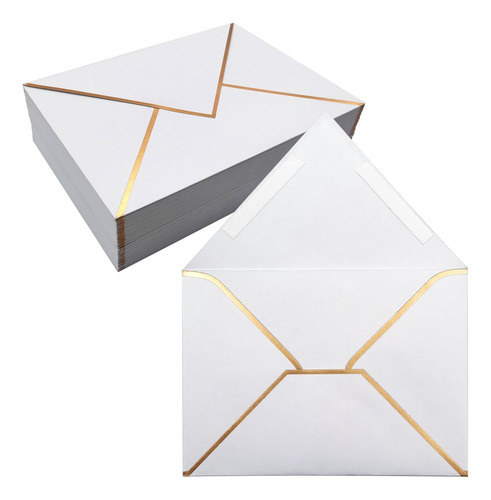 Paquete De 50 Sobres Autoadhesivos De 4x6, Sobres Blancos De