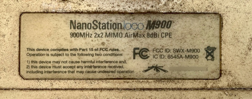 Nanostation Loco M900 Ubiquiti Airmax 8dbi (Usado)