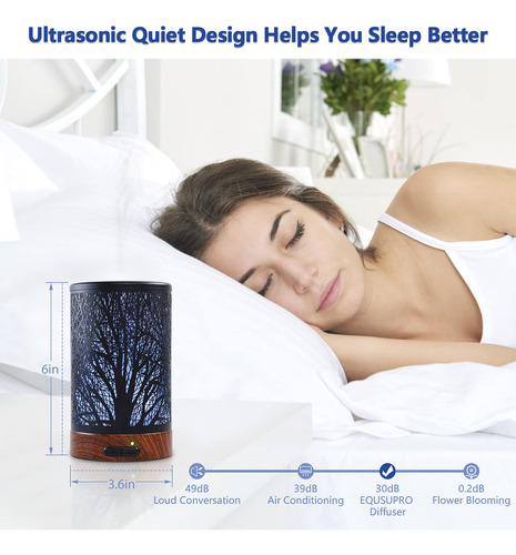 Ultrasonic Cool Mist Essential Oil Diffuser 100ml Capacity M