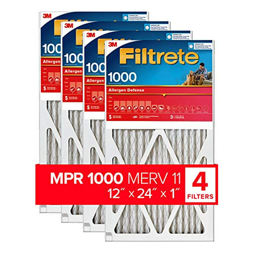 Filtrete 12x24x1, Filtro De Aire Para Horno Ac, Mpr 1000, Mi