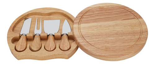 Set De Tablas Para Quesos Y Bandeja De Madera De Caucho