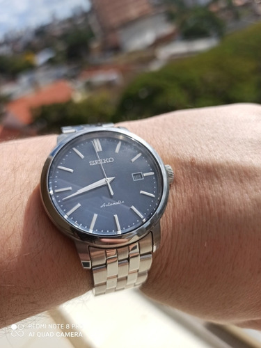 Espetacular Seiko Srpa25 Azul Nf Caixa, Selo Ipi Zerado 4r35