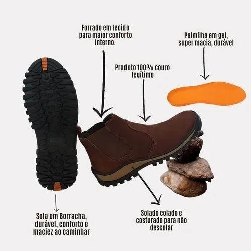 Bota masculina serviço sales