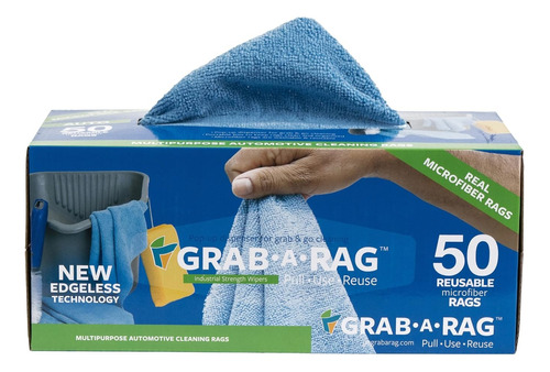 Caja De Paños De Microfibra Grab A Bag 50unid Multiuso Azul