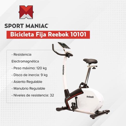 Imagen 2 de 4 de Bicicleta Fija Reebok Modelo 10101 Sport Maniac