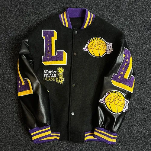 LAKERS ジャケット M 黒/黄/紫 Jaqueta Los Angeles Lakers Nba (bomber, Varsity, Colegial