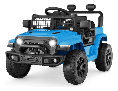 Jeep Carro Montable 6v Control Remoto Luz Sonido Azul 3-5año Color Azul 6v