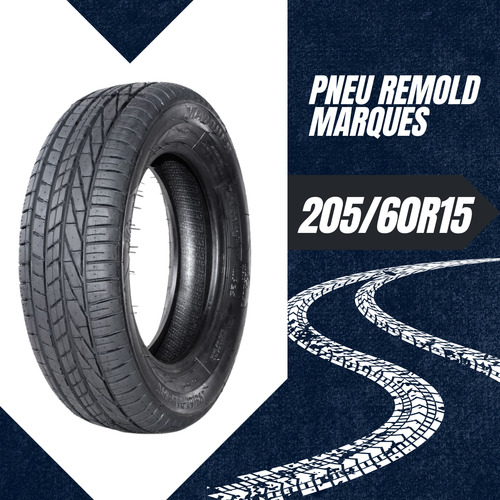 Kit 2 Pneus Remold 205/60r15 Vipal 1a Linha Durável E Seguro