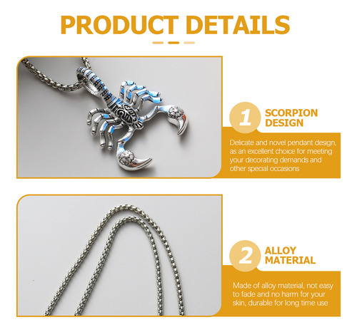 Joyería Para Hombre, Collar De Escorpión, Hip Hop