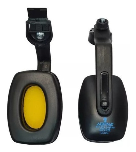 Kit Abafador Para Capacete Protetor Auditivo Ars Agena 24 Db Cor Preto