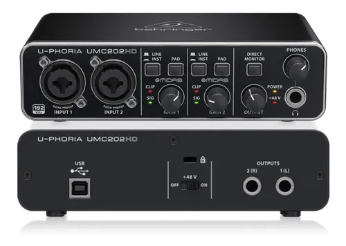 comprar Interfaz De Audio Behringer Umc202 Hd Grabacion U-phoria