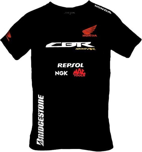 Remera Honda Cbr Racing Frente Y Espalda -  Algodón  100%