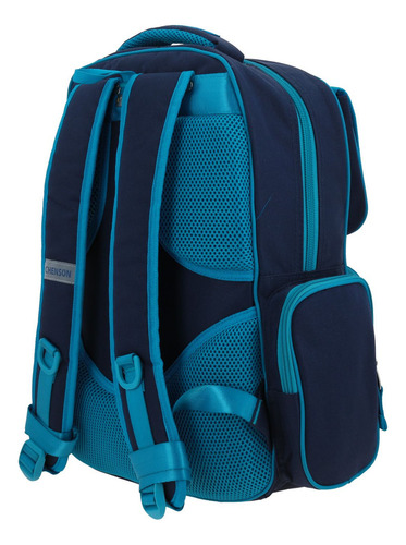 Mochila Grande Chenson Strong Escolar Azul Multiples Bosillo Azul