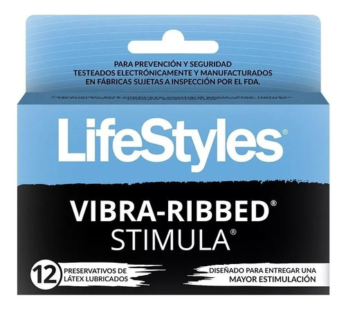 Preservativos Vibra-ribbed 12 Unidades - Lifestyles