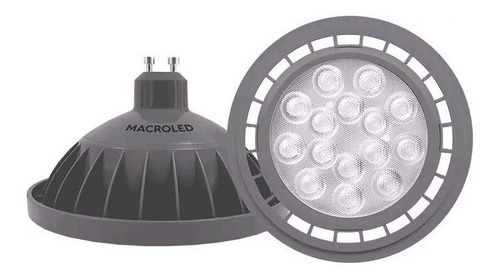 Lampara Ar111 Led 11w 220v Macroled Luz Fria / Calida Gris