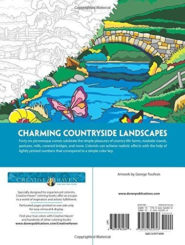 Book : Creative Haven Country Scenes Color By Number...