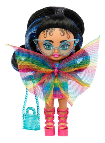 Muñeca Barbie Extra Minis Vestido Arcoiris  