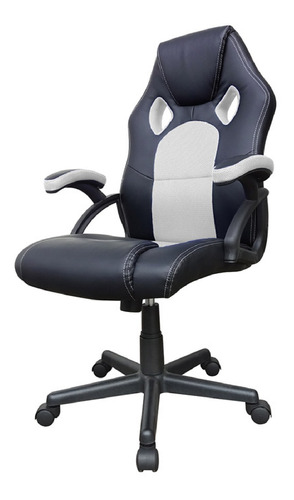 Sillón Pro Gamer Momentum - Desillas Color Negro Con Blanco