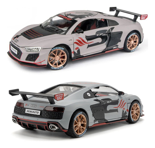 Mini Coche Metálico Audi R8 Mtm Versión Pista Personalizada