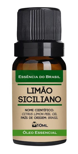 Óleo Essencial Limão Siciliano 10ml - Puro E Natural