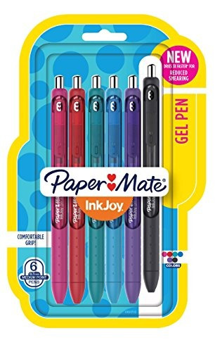 Plumas De Gel Inkjoy Para Compañeros De Papel, Punta Median