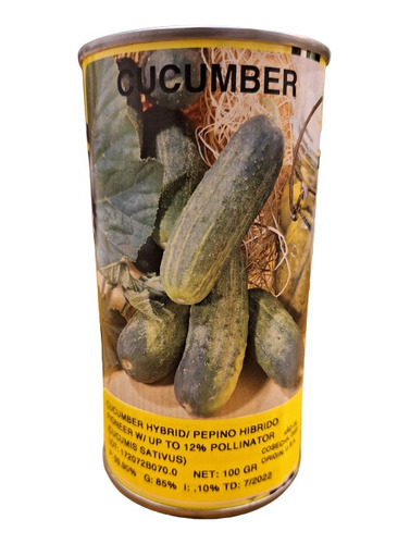 Semillas Pepino Hibrido Encurtir Pickle 100 Gr 3500 Sem 