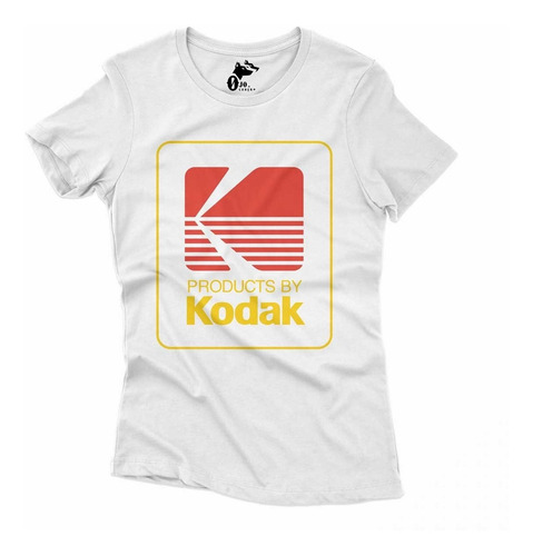 Playera Algodón Estampado Serigrafia Marca Kodak Grande Logo