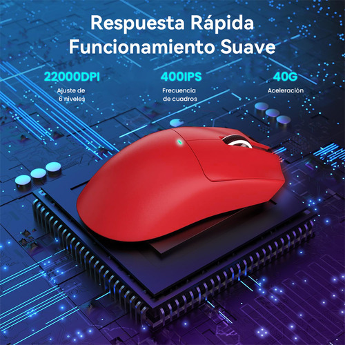 Mouse Attack Shark X11 Paw3311 Gaming Base Charging Rgb Red Vermelho