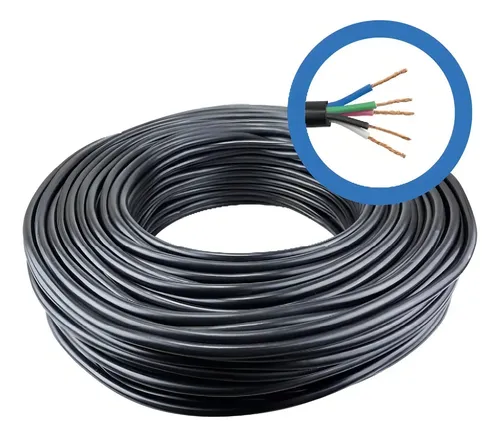 Cabo Pp 5 Vias 5x1mm Carretinha Reboque 5 Metros Rolo